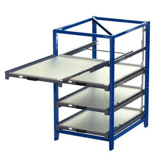 Industrial bureau with 3 shelves and pull-out 70% 200kg S22-113-0