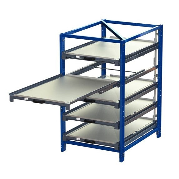 Industrial bureau with 3 shelves and pull-out 70% 200kg S22-113-0