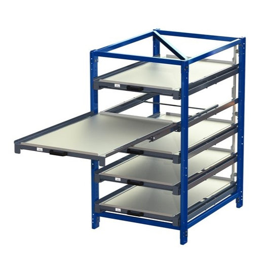Industrial bureau with 3 shelves and pull-out 70% 200kg S22-113-0