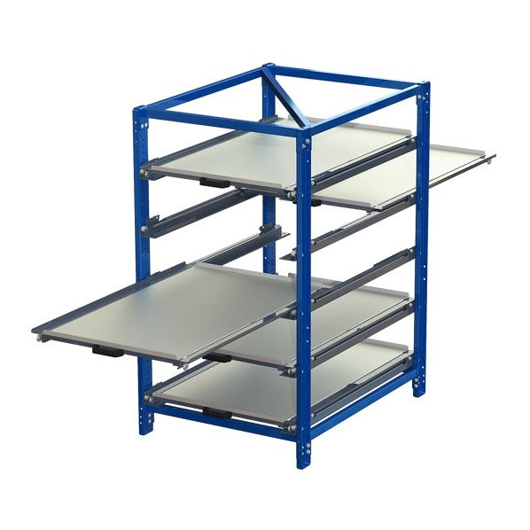 Industrial bureau with 3 shelves and pull-out 70% 200kg S22-113-0