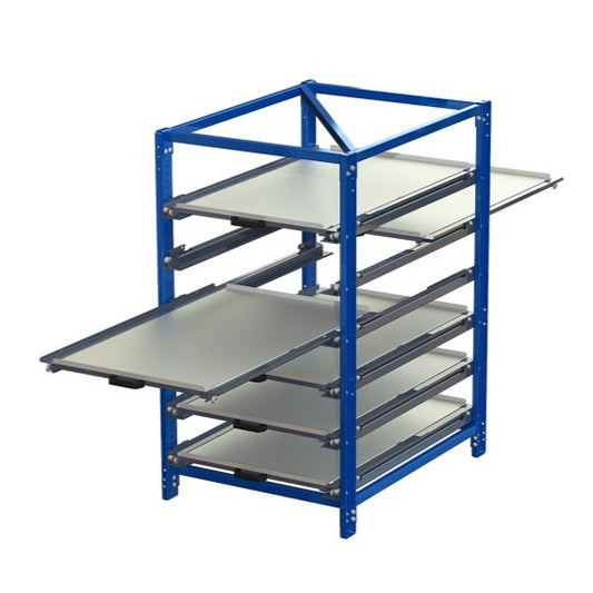 Industrial bureau with 3 shelves and pull-out 70% 200kg S22-113-0
