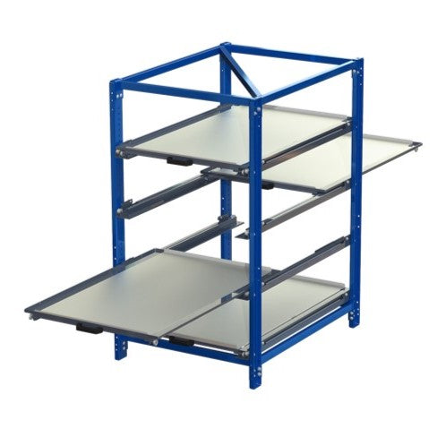 Industrial bureau with 3 shelves and pull-out 70% 200kg S22-113-0