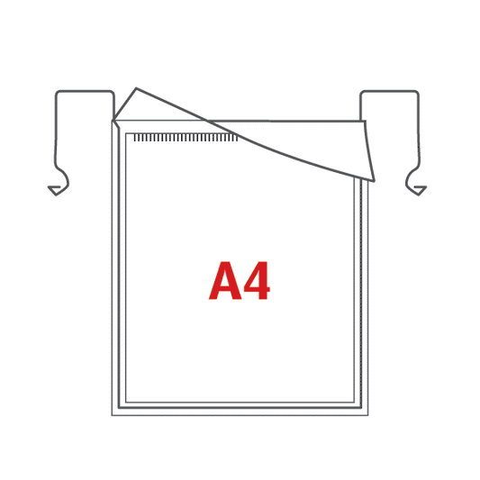 Plastficka med bygel och lock A4 S59010071